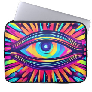 Housse Pour Ordinateur Portable Neon Eye of the Cosmos