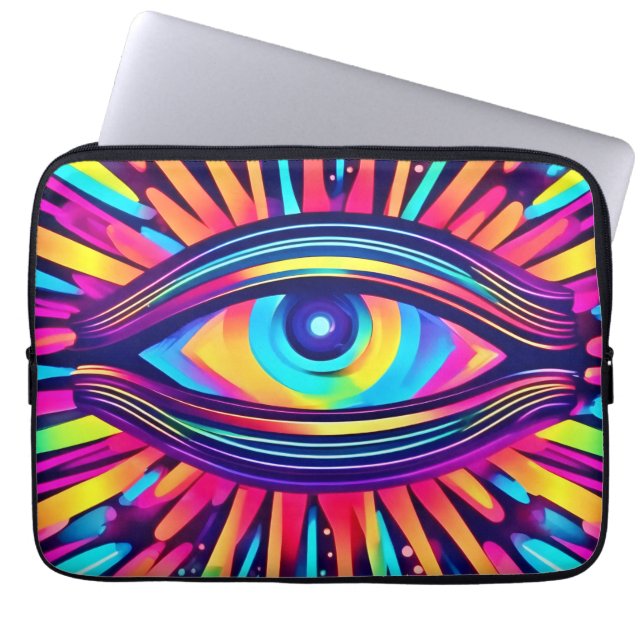 Housse Pour Ordinateur Portable Neon Eye of the Cosmos (Devant)