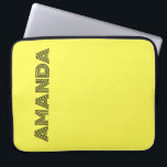 Housse Pour Ordinateur Portable néon jaune fluorescent citron brillant<br><div class="desc">néon citron jaune fluorescent brillant coloré été pur couleur claire</div>