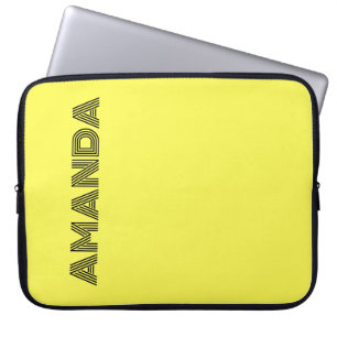 Housse Pour Ordinateur Portable néon jaune fluorescent citron brillant