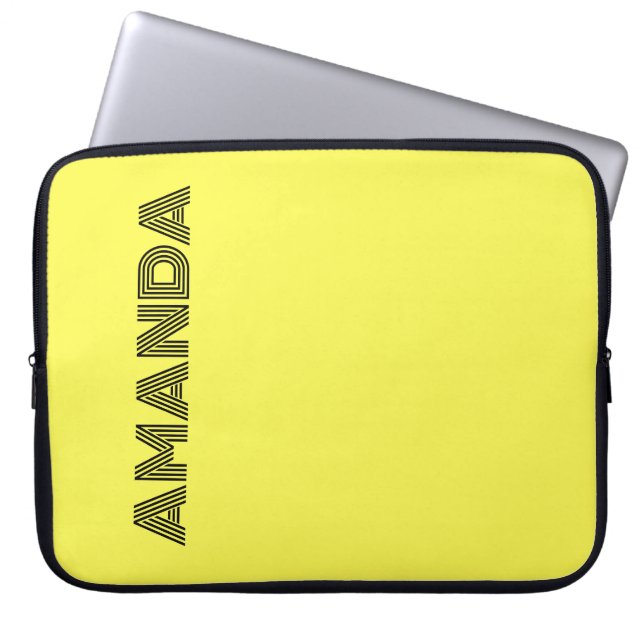 Housse Pour Ordinateur Portable néon jaune fluorescent citron brillant (Devant)