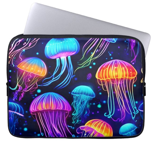 Housse Pour Ordinateur Portable Neon Jellyfish Dreams (Devant)