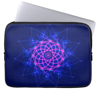 Housse Pour Ordinateur Portable Neon Rosette Glow