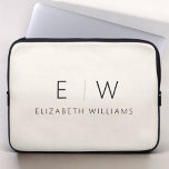 Housse Pour Ordinateur Portable Neutre Élégant Moderne Minimaliste Nom Monogramme<br><div class="desc">Améliorez le style et la protection de votre iPad grâce à notre Manche Monogram iPad minimaliste classique et élégant. Faisant fusionner élégance intemporelle et minimalisme contemporain, cet accessoire méticuleusement conçu élève votre expérience de tablette. Réalisée avec précision et attention au détail, cette pochette iPad n'est pas seulement un objet pratique,...</div>