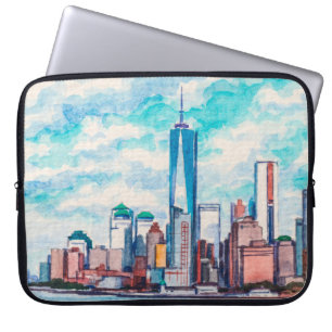 Housse Pour Ordinateur Portable New York, New York, États-Unis. Vue sur les gratte