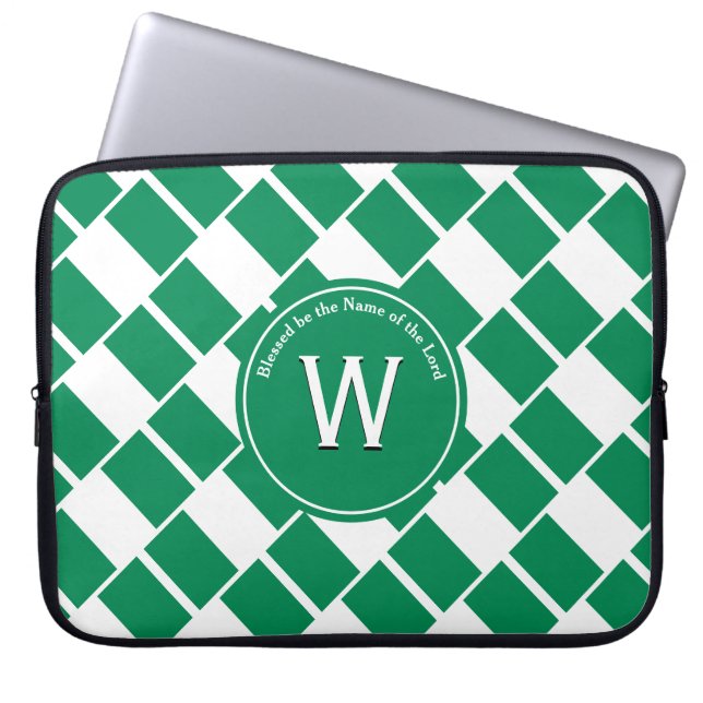 Housse Pour Ordinateur Portable NIGERIA FLAG Customisé Monogramme nigérian (Devant)