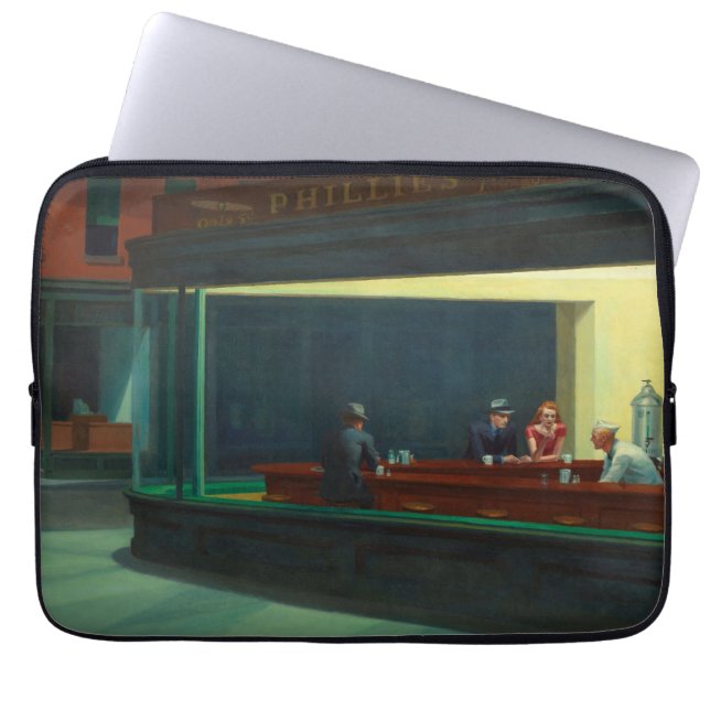 Housse Pour Ordinateur Portable Nighthawks peinture par Edward Hopper  (Devant)