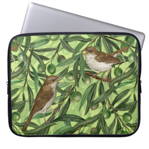 Housse Pour Ordinateur Portable Nightingales dans l'olivier 2