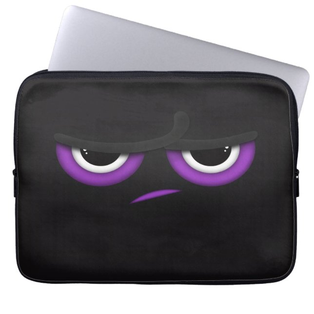 Housse Pour Ordinateur Portable Ninja noir en colère (Devant)
