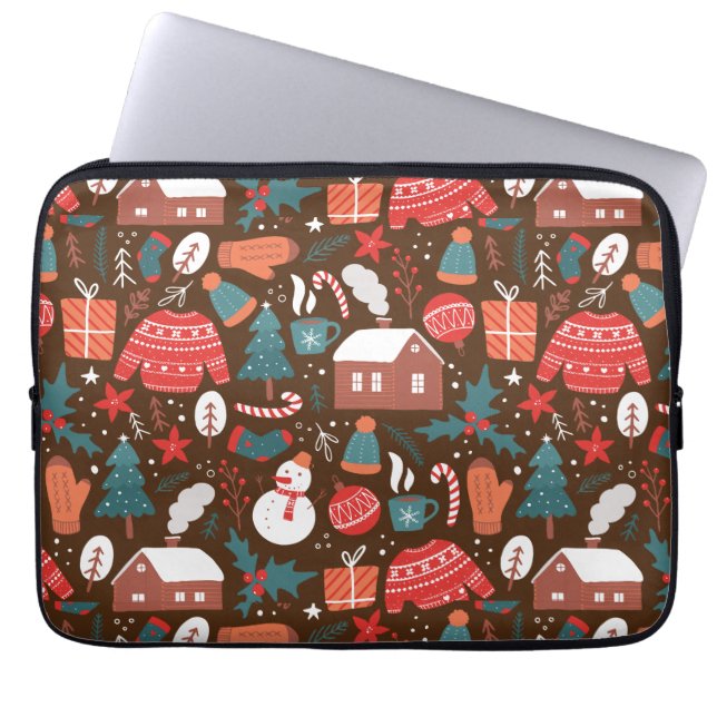 Housse Pour Ordinateur Portable Noël (Devant)