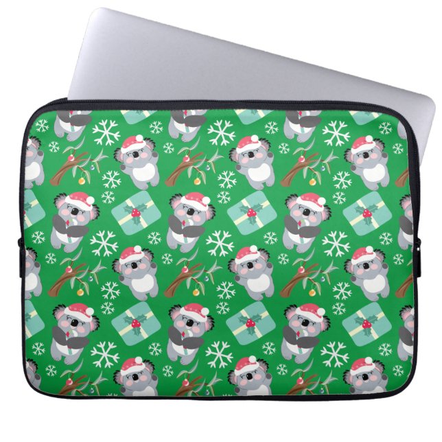 Housse Pour Ordinateur Portable Noël à Cute Koala (Devant)