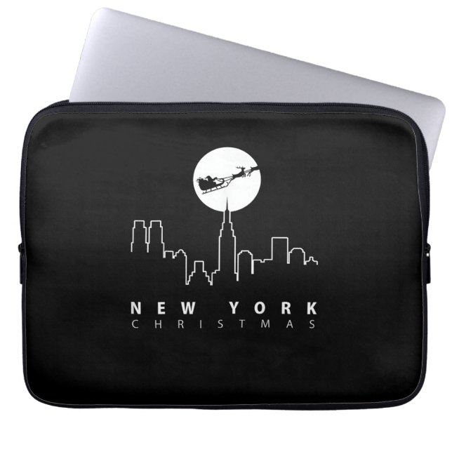 Housse Pour Ordinateur Portable Noël à New York (Devant)