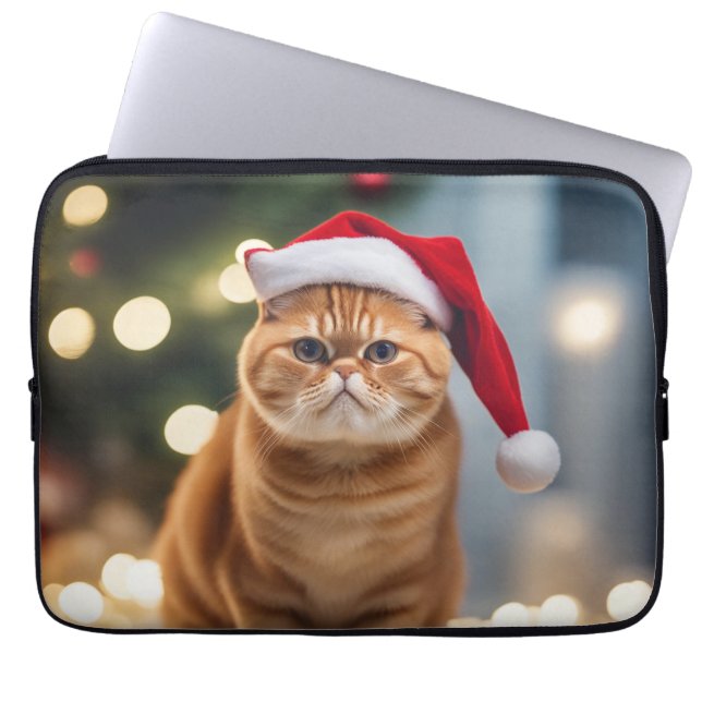 Housse Pour Ordinateur Portable Noël Exotique Shorthair (Devant)