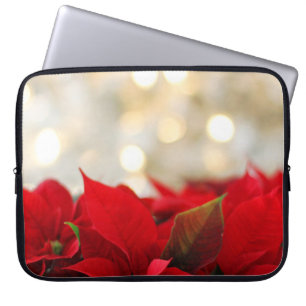 Housse Pour Ordinateur Portable Noël Poinsettia
