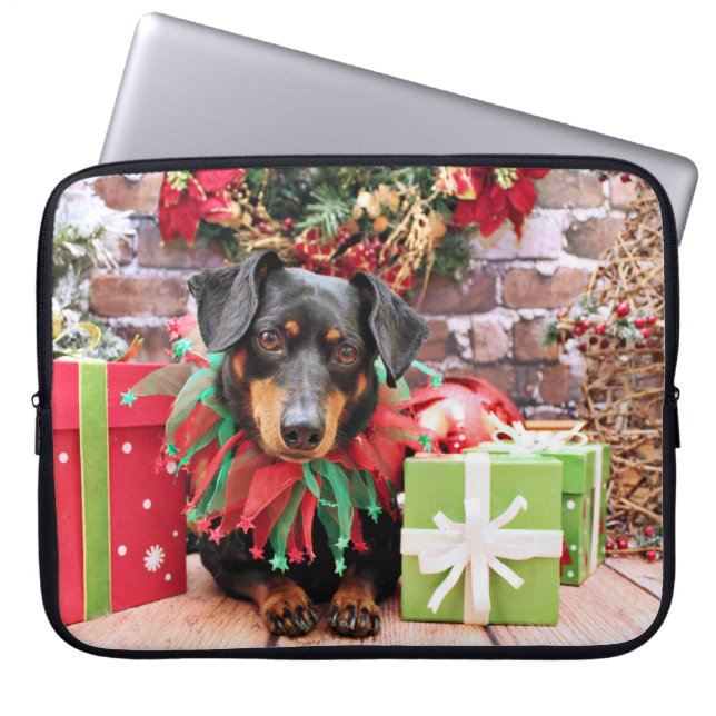 Housse Pour Ordinateur Portable Noël - teckel - Tanner (Devant)