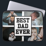 Housse Pour Ordinateur Portable Noir Blanc Meilleur Papa Jamais Photo Personnalisé<br><div class="desc">C'est un Black White Meilleur Papa Jamais personnalisé Photo Portable Sleeve!</div>