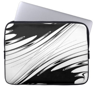 Housse Pour Ordinateur Portable Noir et Blanc Moderne