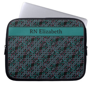 Housse Pour Ordinateur Portable Nom de l'infirmière Motif du sentier de chasse de