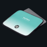 Housse Pour Ordinateur Portable Nom d'entreprise personnalisé, emploi, logo dégrad<br><div class="desc">Personnalisez facilement cette pochette d'ordinateur portable Turquoise avec un dégradé blanc sur la couleur arrière - plan. Un design d'affaires simple et personnalisé, coloré, bleu turquoise et blanc coloré, entièrement personnalisable, sans-serif polices de base et moderne et un look professionnel et clair. Les manches d'ordinateur portable sont disponibles en 10,...</div>