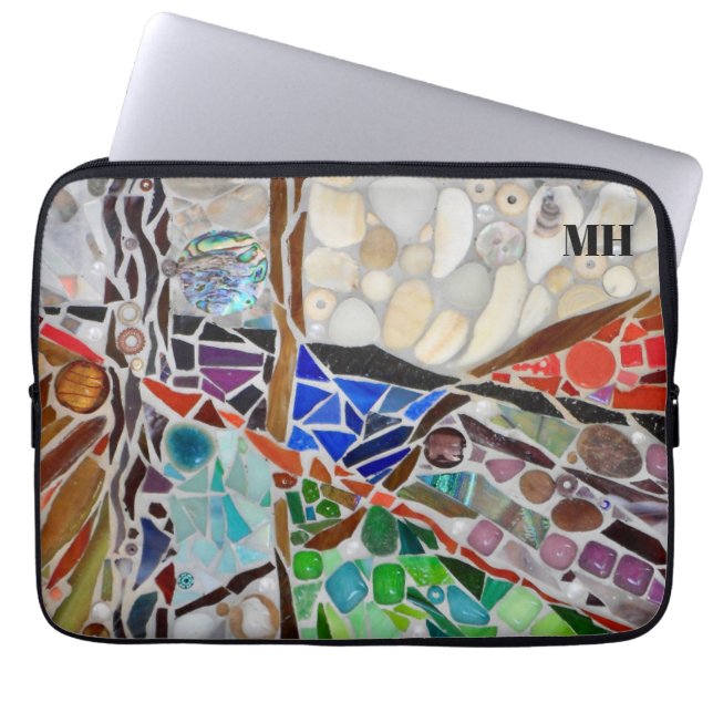 Housse Pour Ordinateur Portable Nom du monogramme Mosaic (Devant)