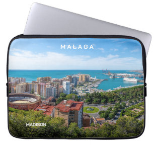 Housse Pour Ordinateur Portable Nom et texte personnalisés Malaga Espagne Areal Ph