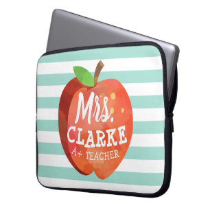 Housse Pour Ordinateur Portable Nom fait sur commande d'Apple   du professeur