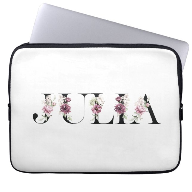 Housse Pour Ordinateur Portable Nom Julia (Devant)