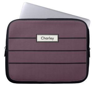 Housse Pour Ordinateur Portable Nom Monogramme personnalisé minimaliste moderne vi