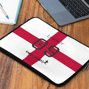 Housse Pour Ordinateur Portable Nom personnalisé avec croix de St George Angleterr