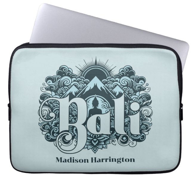 Housse Pour Ordinateur Portable Nom personnalisé Bali (Devant)