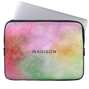 Housse Pour Ordinateur Portable Nom personnalisé Couleur Explosion Portable manche