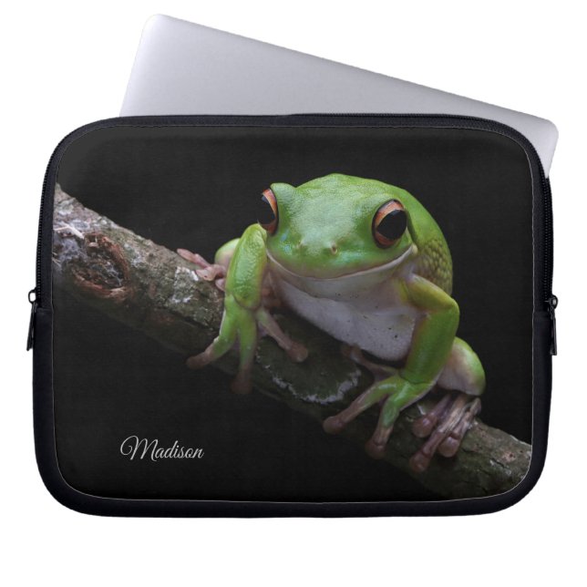 Housse Pour Ordinateur Portable Nom personnalisé Frog Portable (Devant)