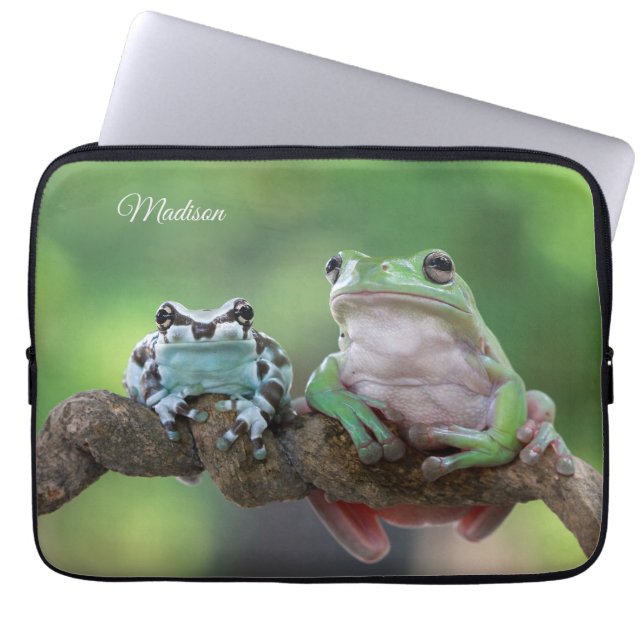 Housse Pour Ordinateur Portable Nom personnalisé Frog Portable (Devant)