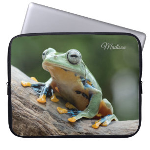 Housse Pour Ordinateur Portable Nom personnalisé Frog Portable