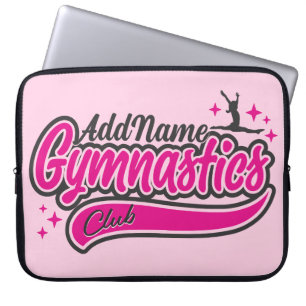 Housse Pour Ordinateur Portable NOM personnalisé Gymnaste Split Leap Gymnastique
