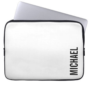 Housse Pour Ordinateur Portable Nom personnalisé minimaliste moderne