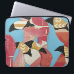 Housse Pour Ordinateur Portable Nombre de Flamants roses<br><div class="desc">"Flock of Flamants roses II" de Jennifer Rutledge. Comprend un groupe de flamants roses avec des textures variées appliquées.</div>