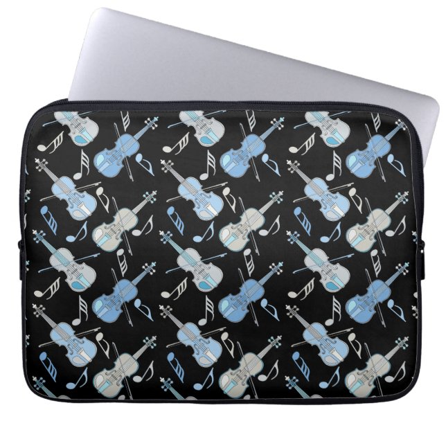 Housse Pour Ordinateur Portable Notes de musique violon (Devant)