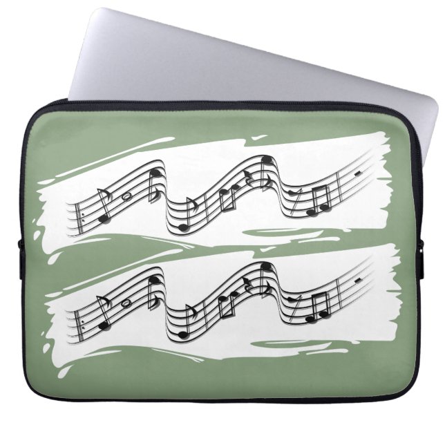 Housse Pour Ordinateur Portable Notes musicales (Devant)