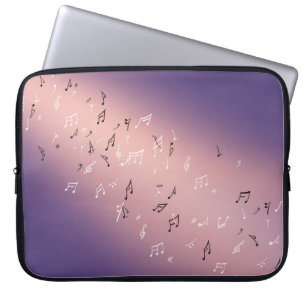 Housse Pour Ordinateur Portable Notes musicales Lilac Moon