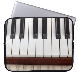 Housse Pour Ordinateur Portable notes musicales sur l'arrière - plan d'une pianoac