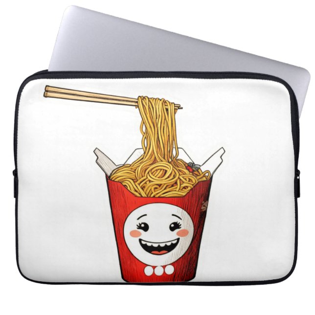 Housse Pour Ordinateur Portable Nouilles souriantes (Devant)