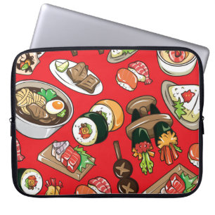 Housse Pour Ordinateur Portable Nourriture japonaise : Motif culturel sans couture