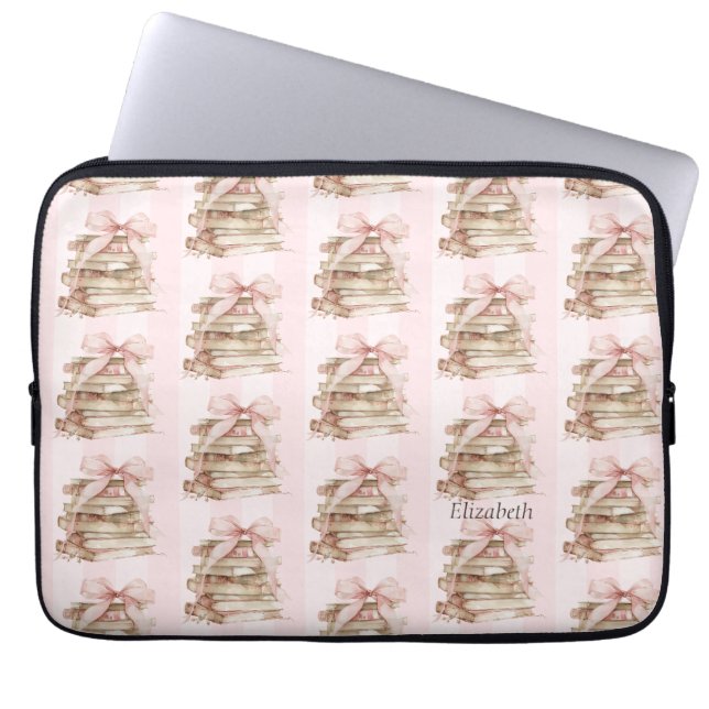 Housse Pour Ordinateur Portable Nouveau chapitre rubans roses (Devant)