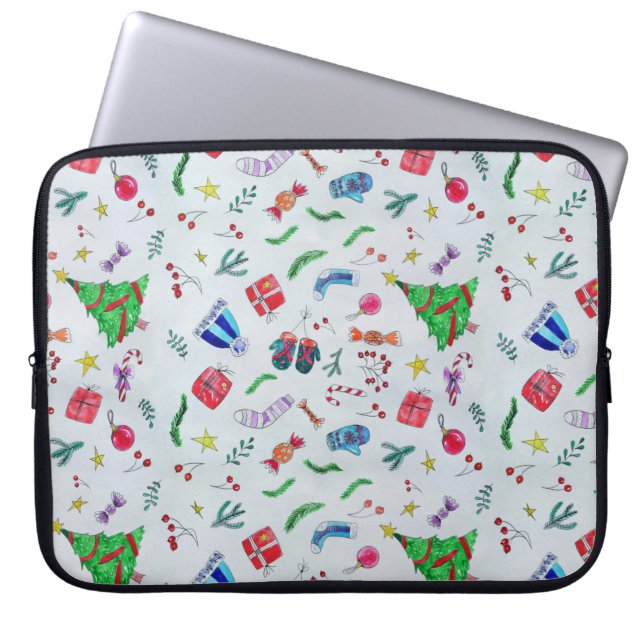 Housse Pour Ordinateur Portable Nouvel an Noël hiver (Devant)
