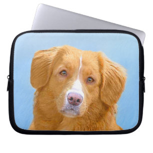 Housse Pour Ordinateur Portable Nouvelle-Écosse Peinture de chien pour l'essayeur 