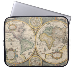 Housse Pour Ordinateur Portable Nova Totius Terrarum Orbis Géographiquement
