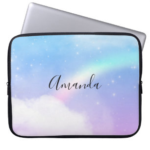 Housse Pour Ordinateur Portable Nuages pastel magiques et arc-en-ciel
