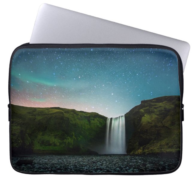 Housse Pour Ordinateur Portable Nuit chez Skógafoss (Devant)