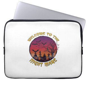 Housse Pour Ordinateur Portable Nuit de bienvenue Jument Halloween Lune Rouge Cime